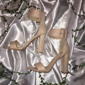 Thick strap heels